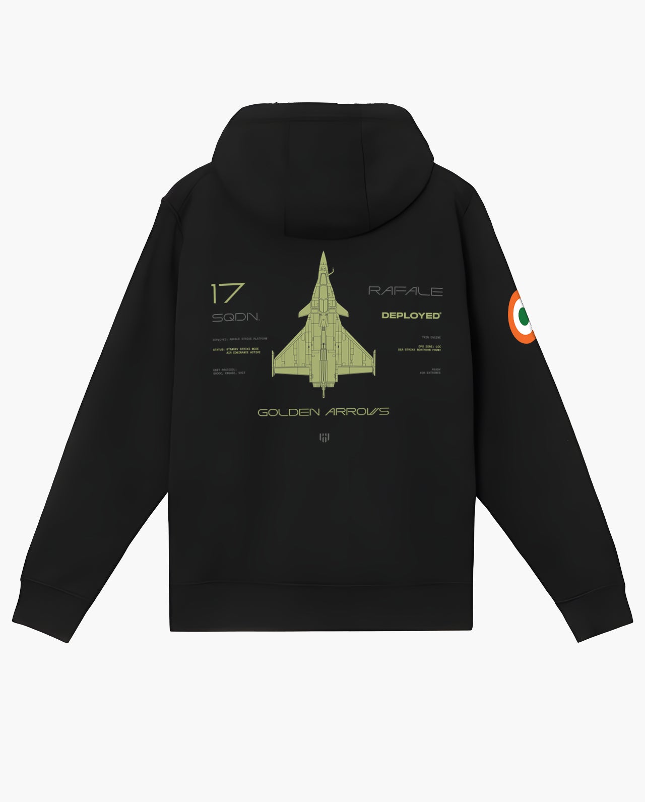 Sqdn.17 Golden Arrows-Rafale Zipper Hoodie
