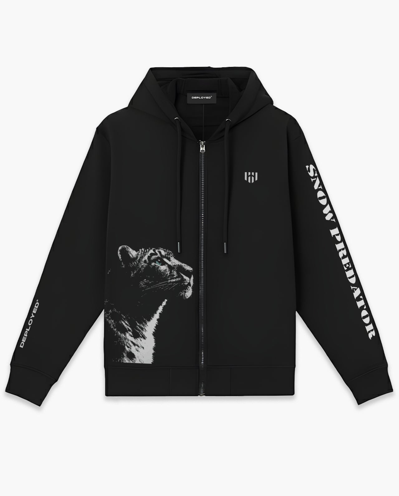 Snow Leopard Zipper Hoodie