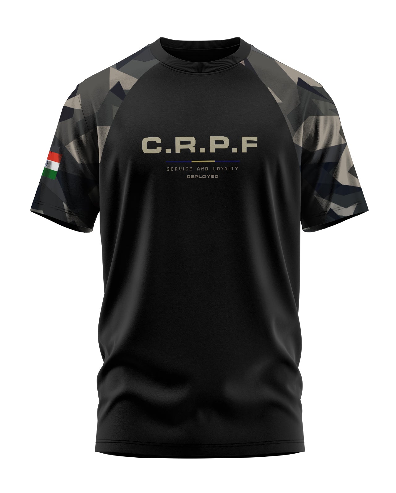 CRPF CAMO RAGLAN Signature LuxeSoft Cotton T-Shirt