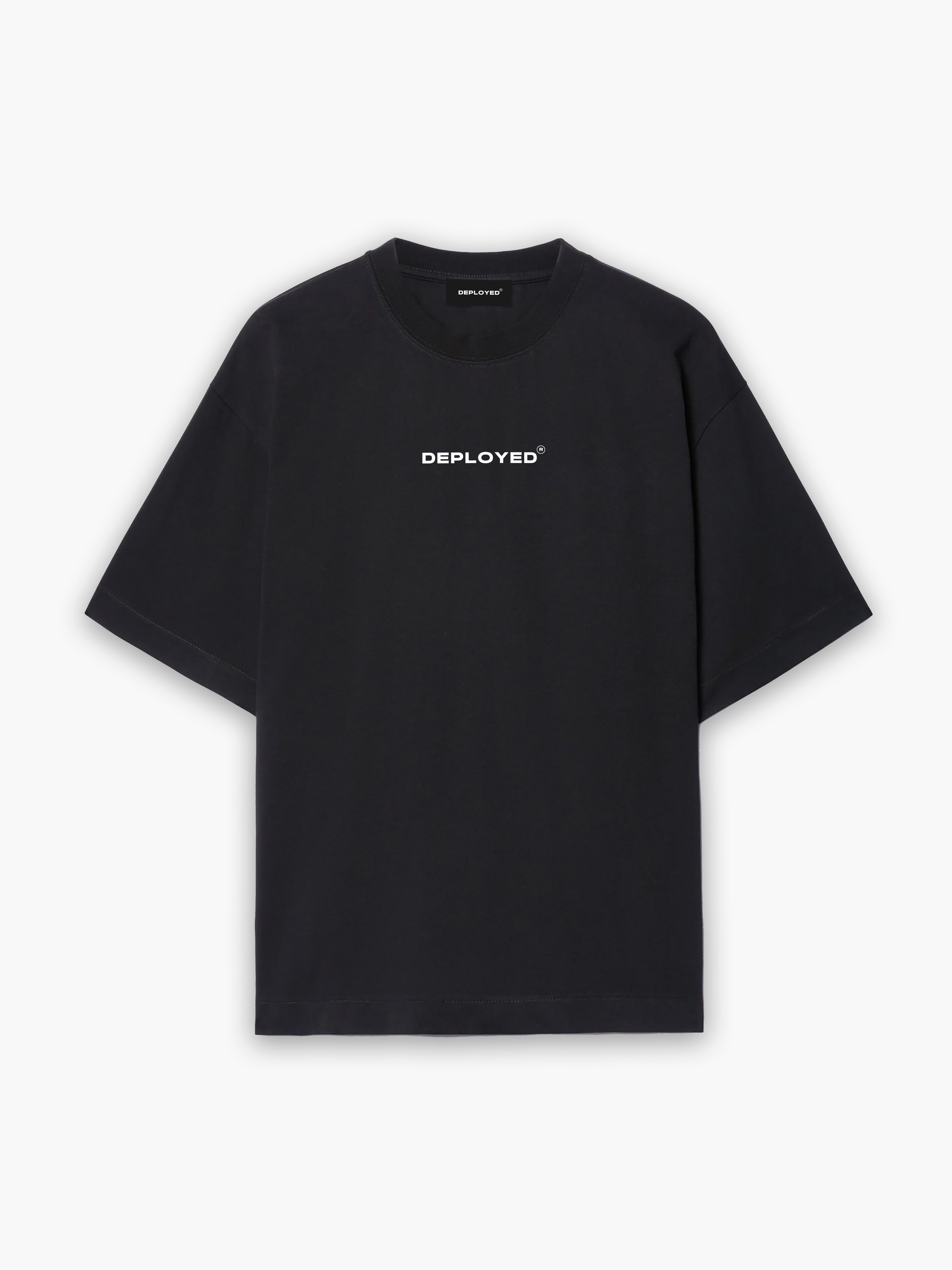 Deployed Organic Black Oversized T-Shirt