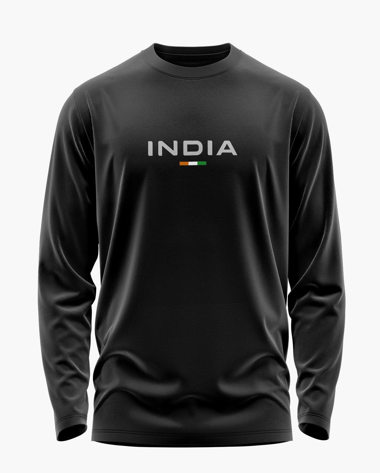 [CS] India Tricolour Signature Luxesoft Cotton Full Sleeve T-Shirt