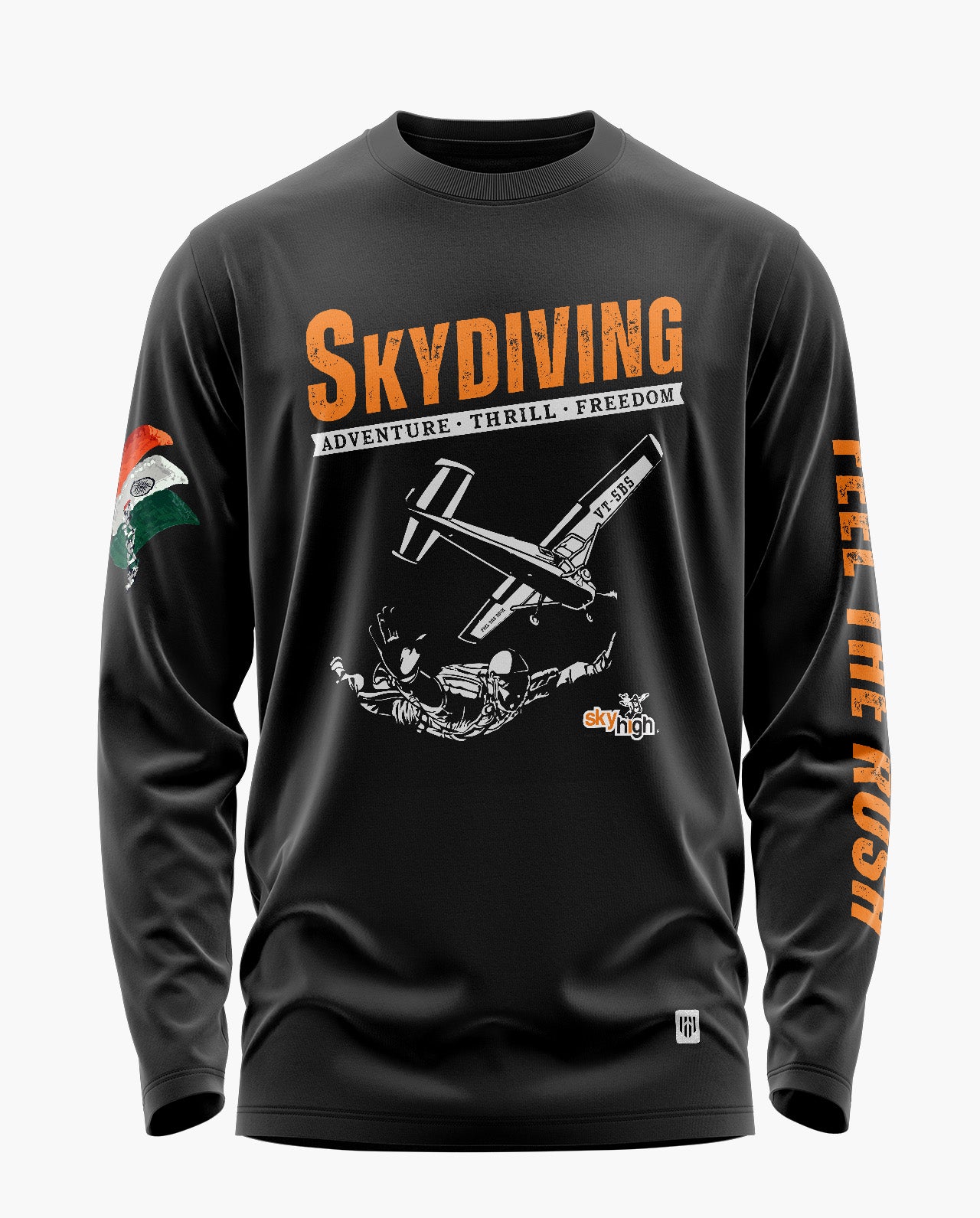 Skydiving Spirit Signature Luxesoft Cotton Full Sleeve T-Shirt