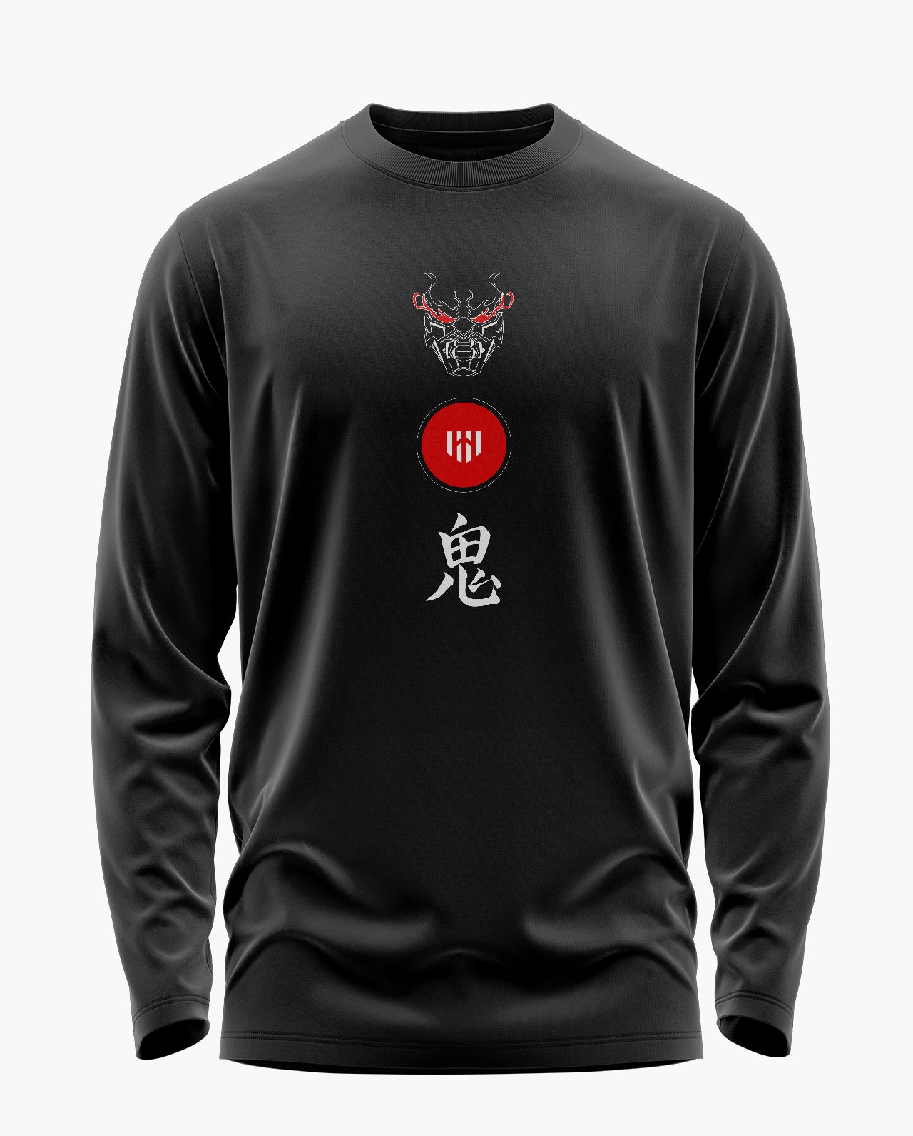 Oni Kanji Signature Luxesoft Cotton Full Sleeve T-Shirt