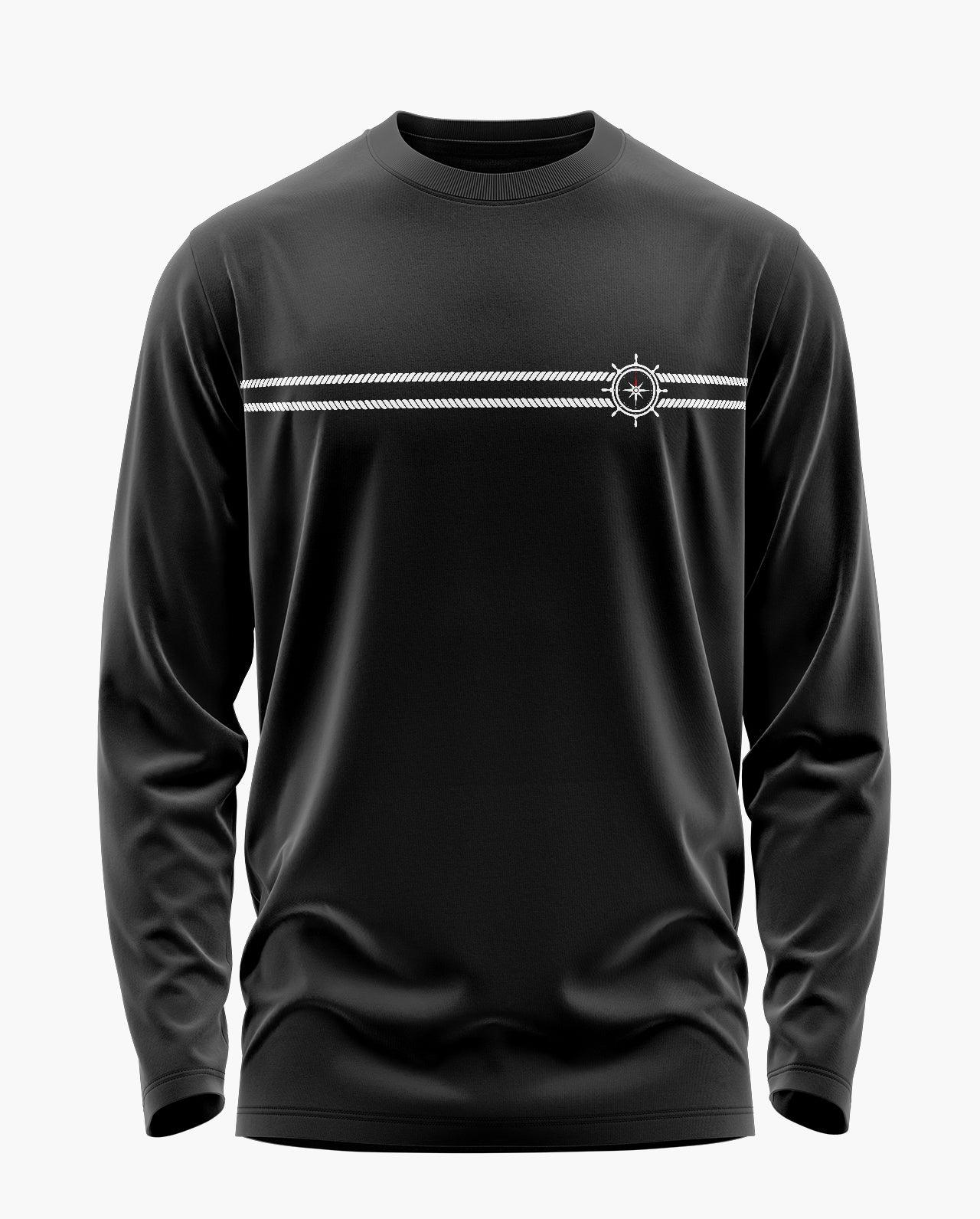 Captain Compass Signature Luxesoft Cotton Full Sleeve T-Shirt - CS