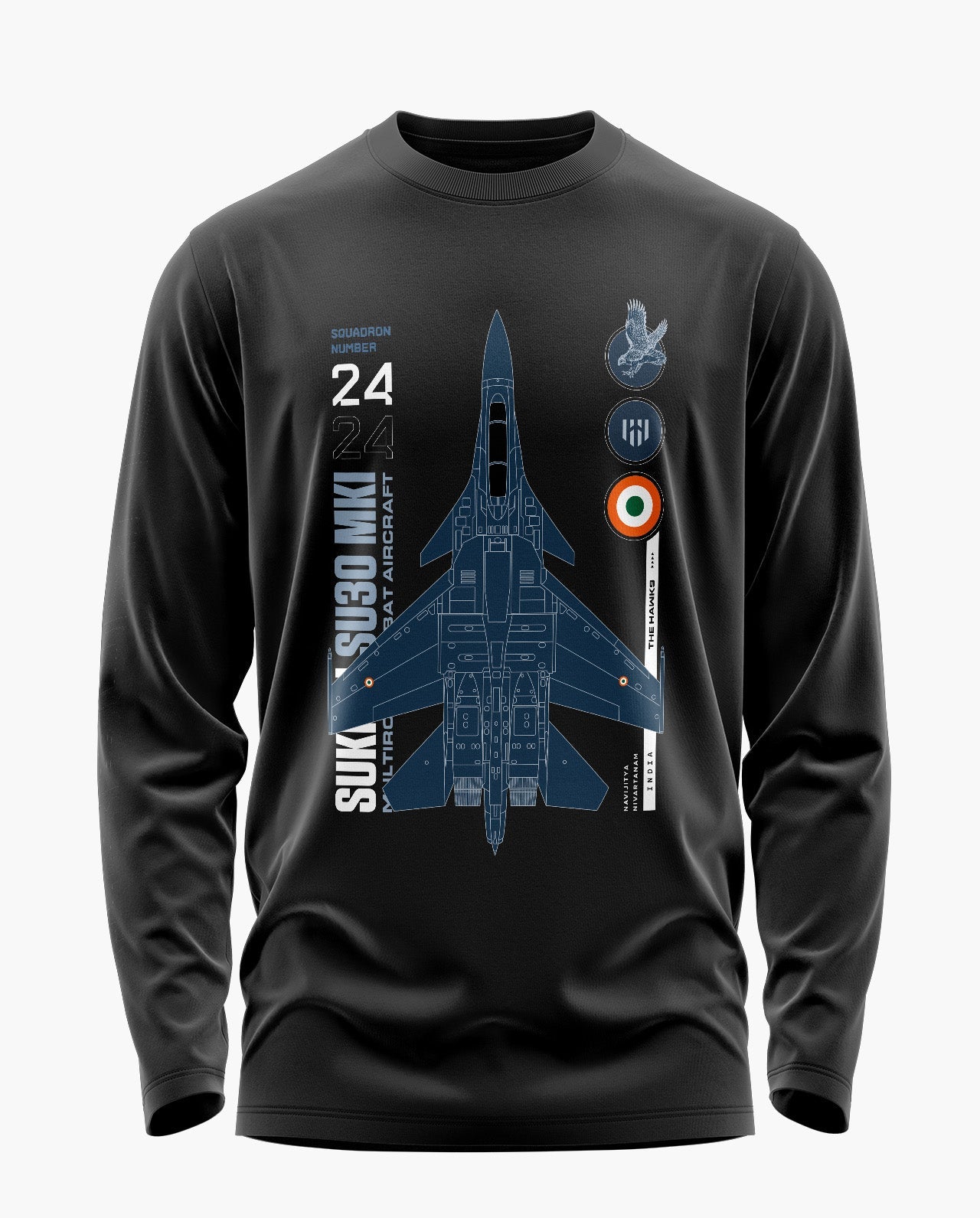 [CS] The Hawks Sukhoi Su 30 Signature Luxesoft Cotton Full Sleeve T-Shirt