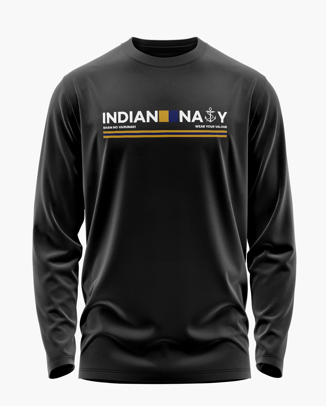 Indian Navy Admiral Signature Luxesoft Cotton Full Sleeve T-Shirt
