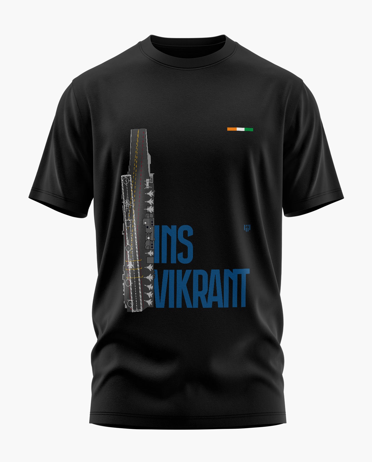 INS Vikrant Naval Signature LuxeSoft Cotton T-Shirt