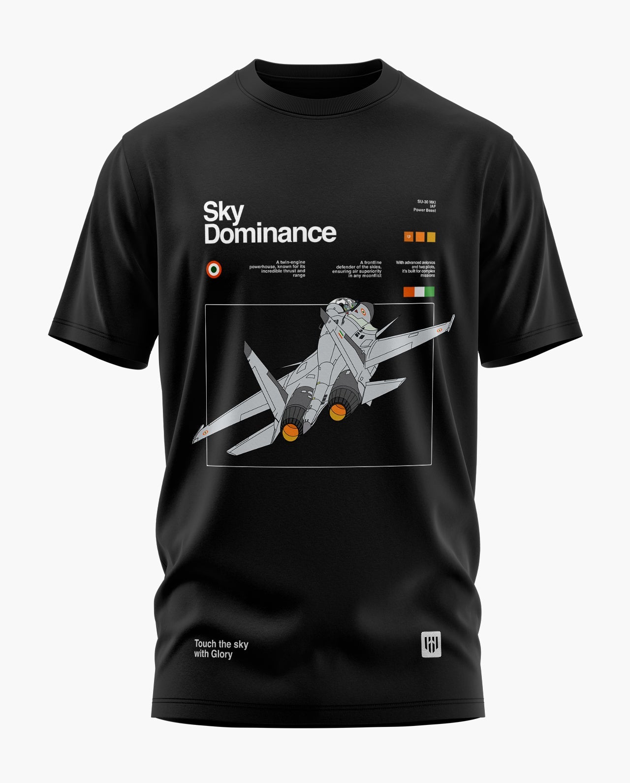 SU-30 MKI- SKY DOMINANCE Signature LuxeSoft Cotton T-Shirt  - CS