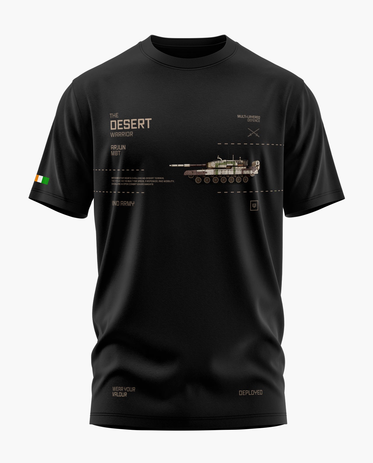 ARJUN MBT-THE DESERT WARRIOR Signature LuxeSoft Cotton T-Shirt