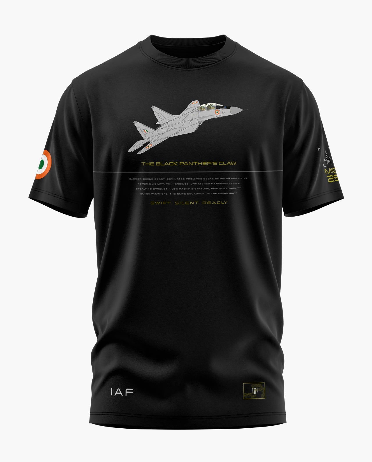 MIG 29-BLACK PANTHER'S CLAW Signature LuxeSoft Cotton T-Shirt  - CS