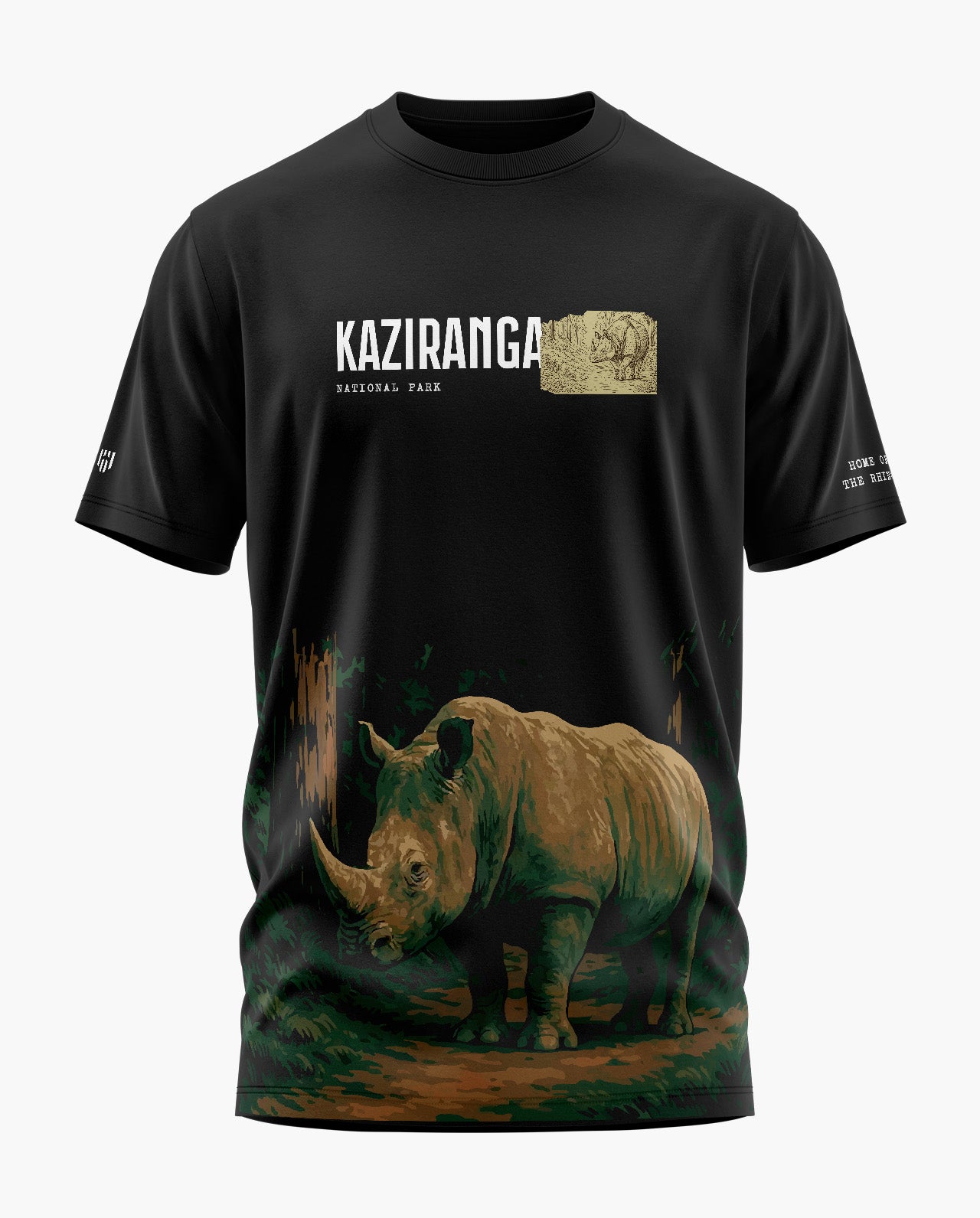 KAZIRANGA HOME OF RHINOS Signature LuxeSoft Cotton T-Shirt