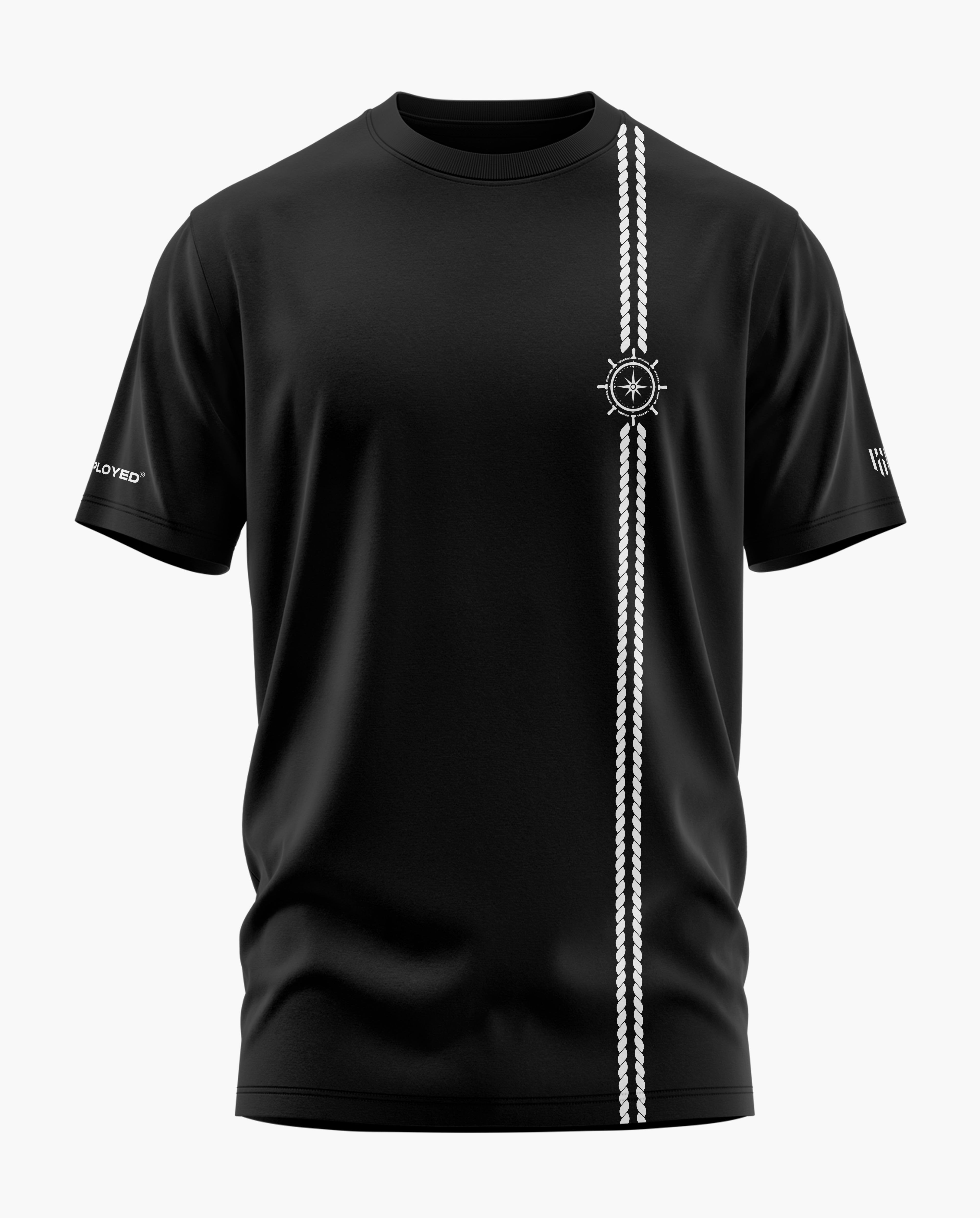 Captain Compass Vertical Signature LuxeSoft Cotton T-Shirt