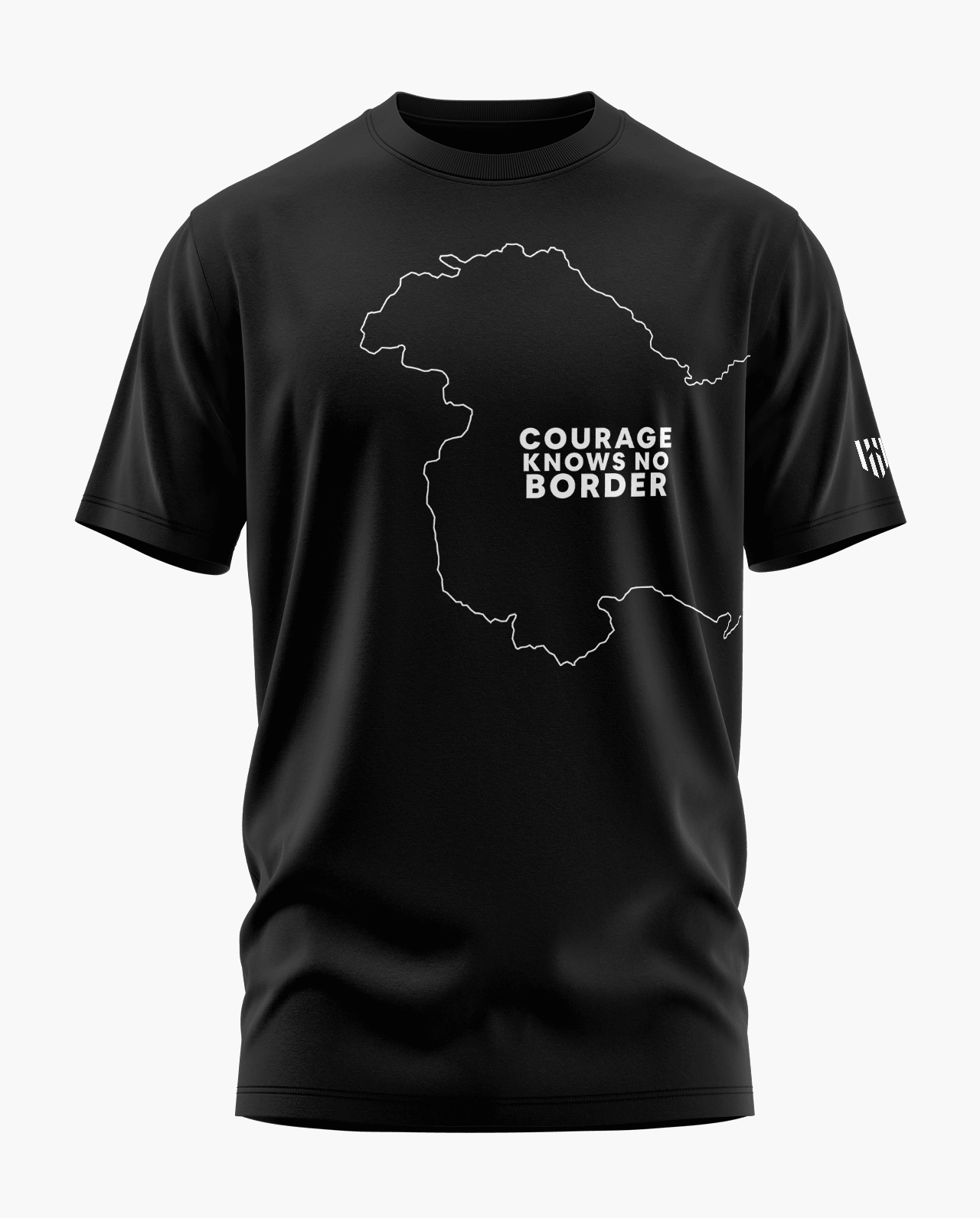 Courage knows no border text T-Shirt - Aero Armour
