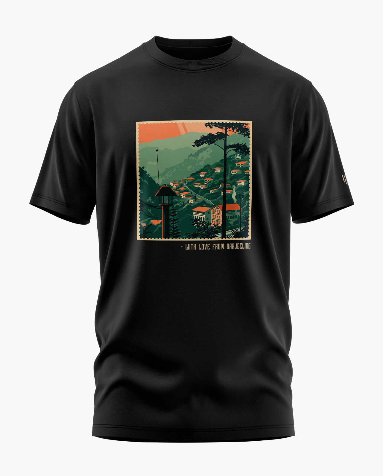 DARJEELING STAMP Signature LuxeSoft Cotton T-Shirt