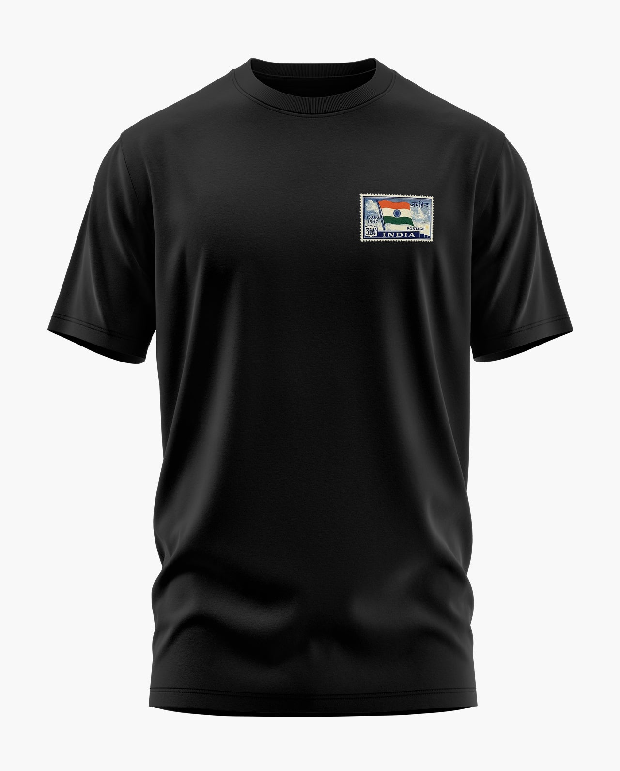 INDIA POSTAL STAMP Signature LuxeSoft Cotton T-Shirt