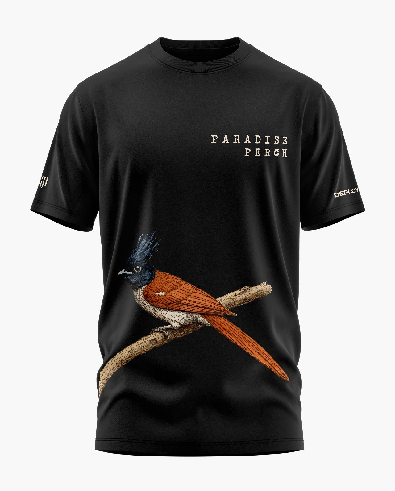 PARADISE PERCH Signature LuxeSoft Cotton T-Shirt - Black