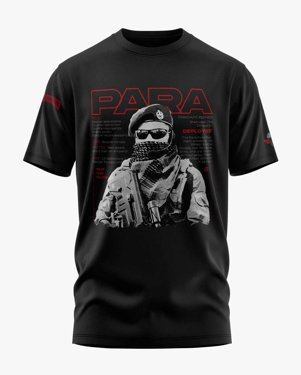 Para Sf Deployed Signature LuxeSoft Cotton T-Shirt
