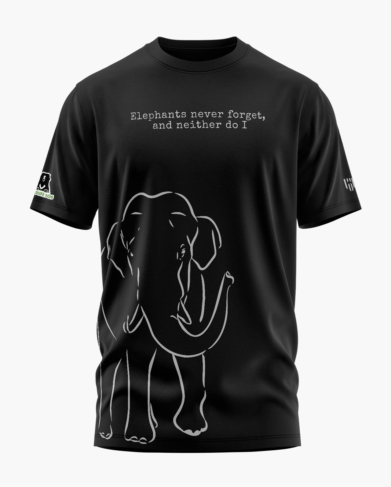 ELEPHANTS NEVER FORGET Signature LuxeSoft Cotton T-Shirt  - CS