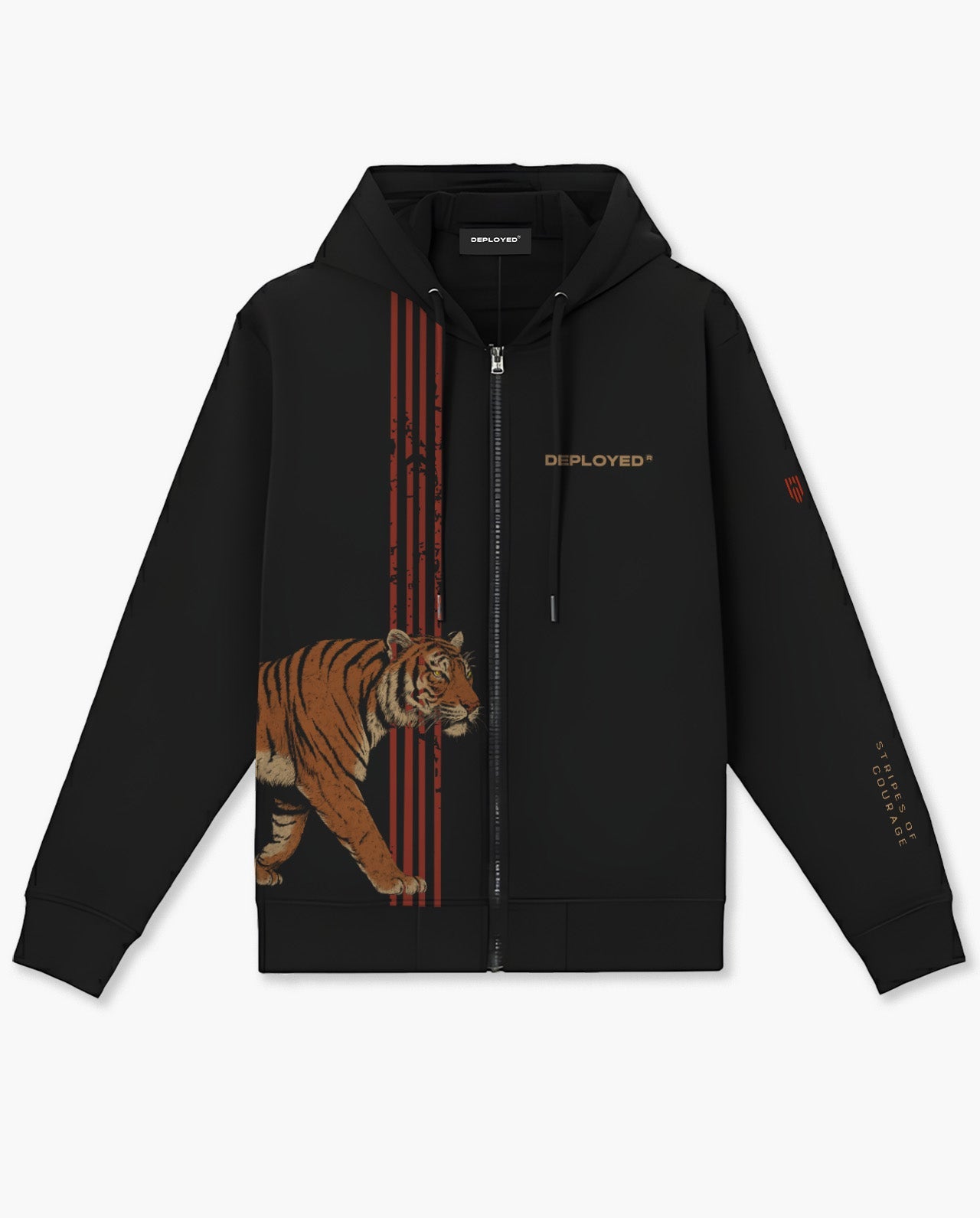 Royal Bengal Tiger Zipper Hoodie - CS
