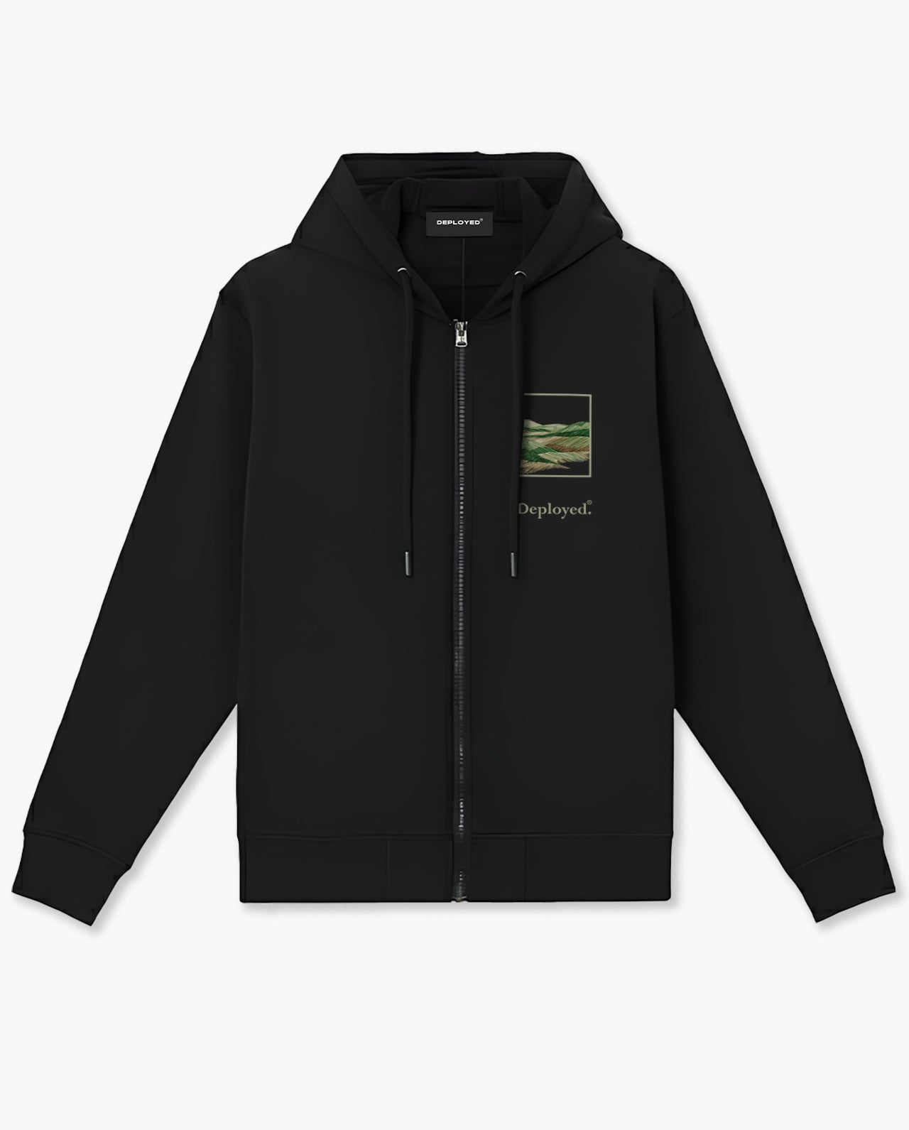 Waves Of Land Zipper Hoodie
