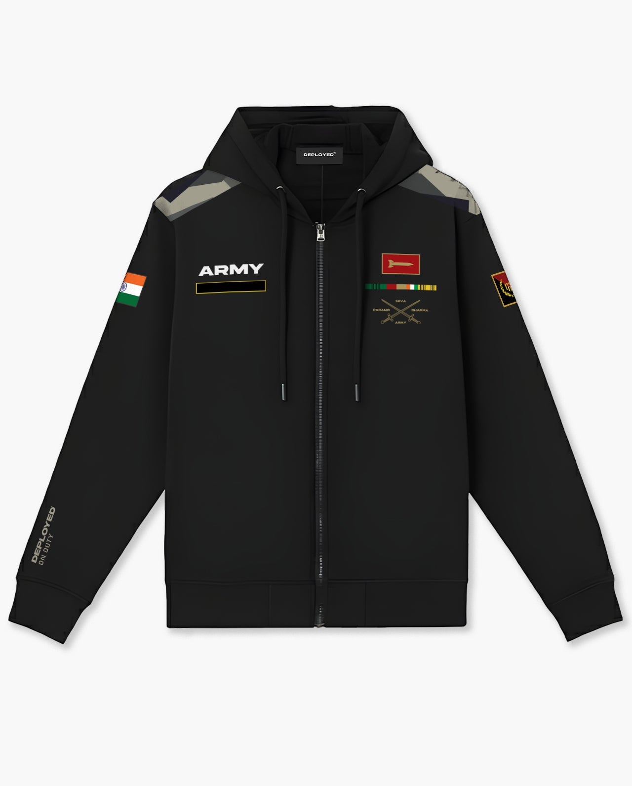 CUSTOM ARMY UNIFORM ZIPPER HOODIE - CS