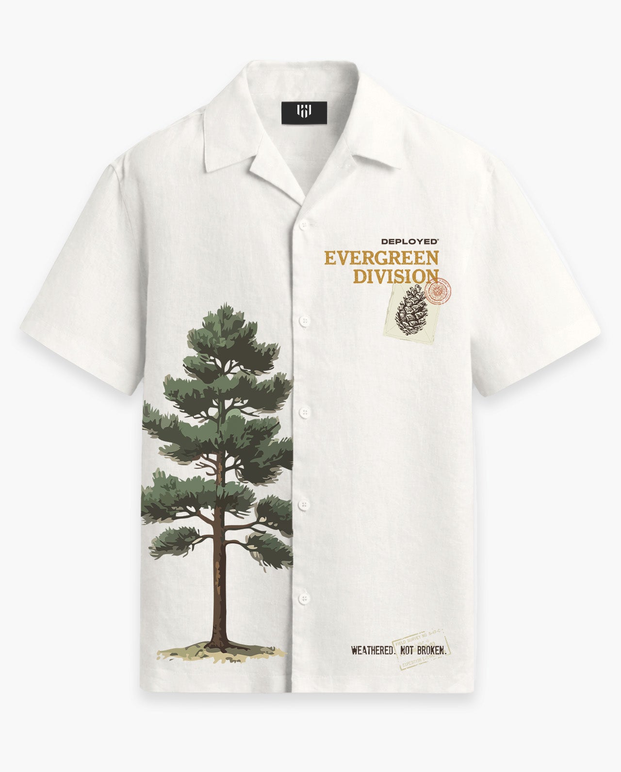 Evergreen Division Half Sleeve Linenblend Shirt