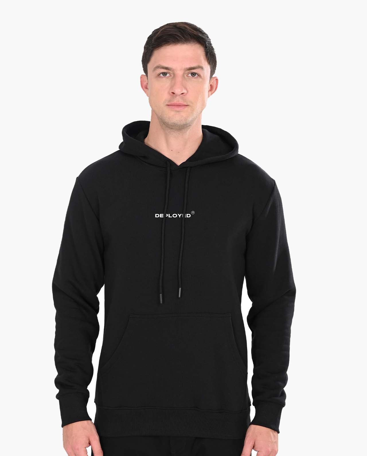 Deployed Organic Black Hoodie