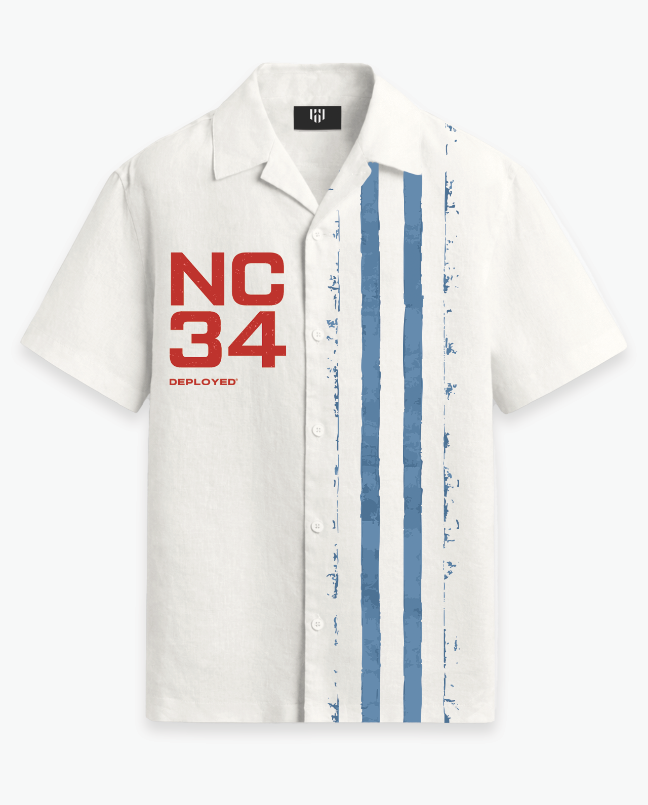 Marine Supply Stripe Half Sleeve Linenblend Shirt