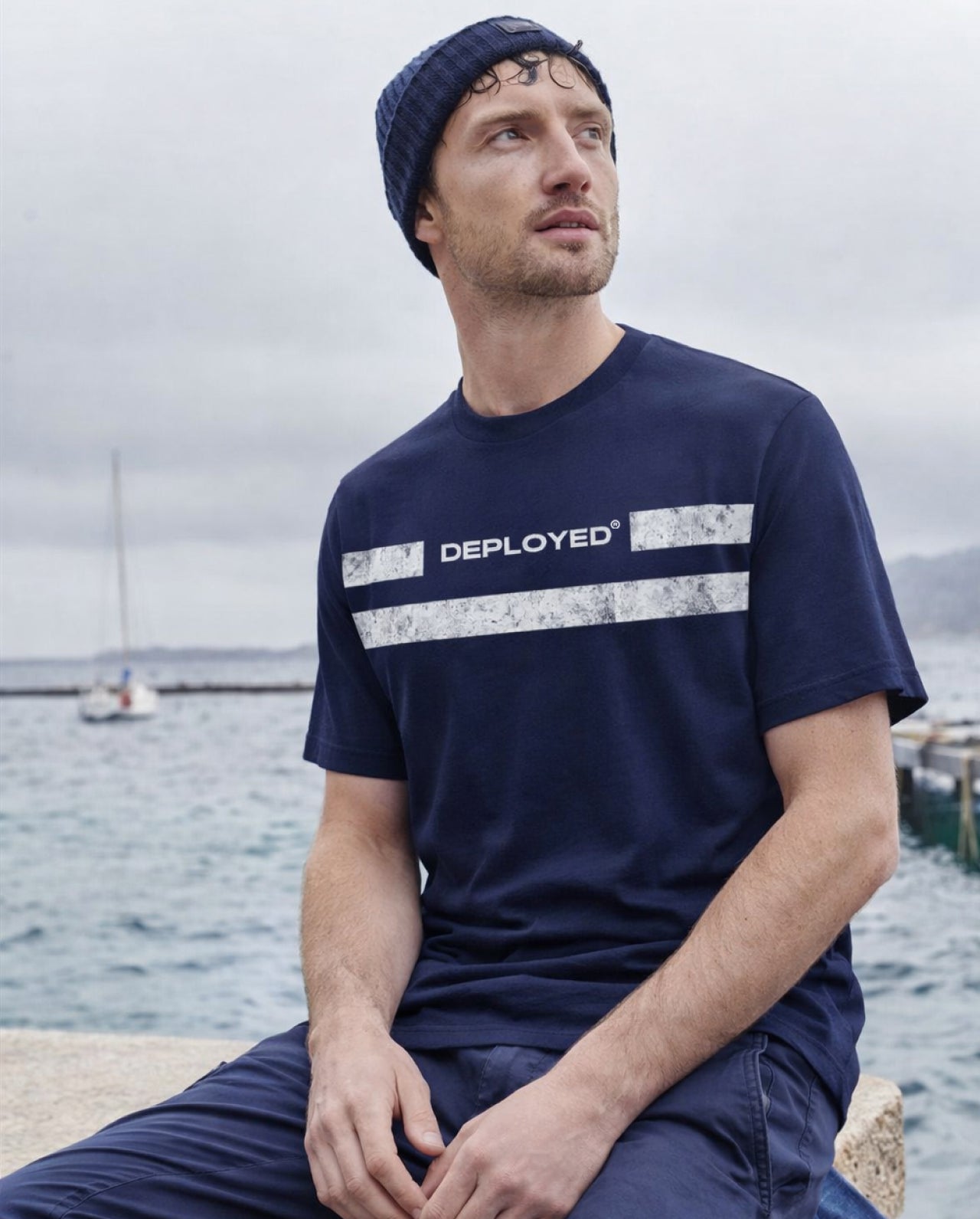 Deployed Marine Stripes Signature LuxeSoft Cotton T-Shirt