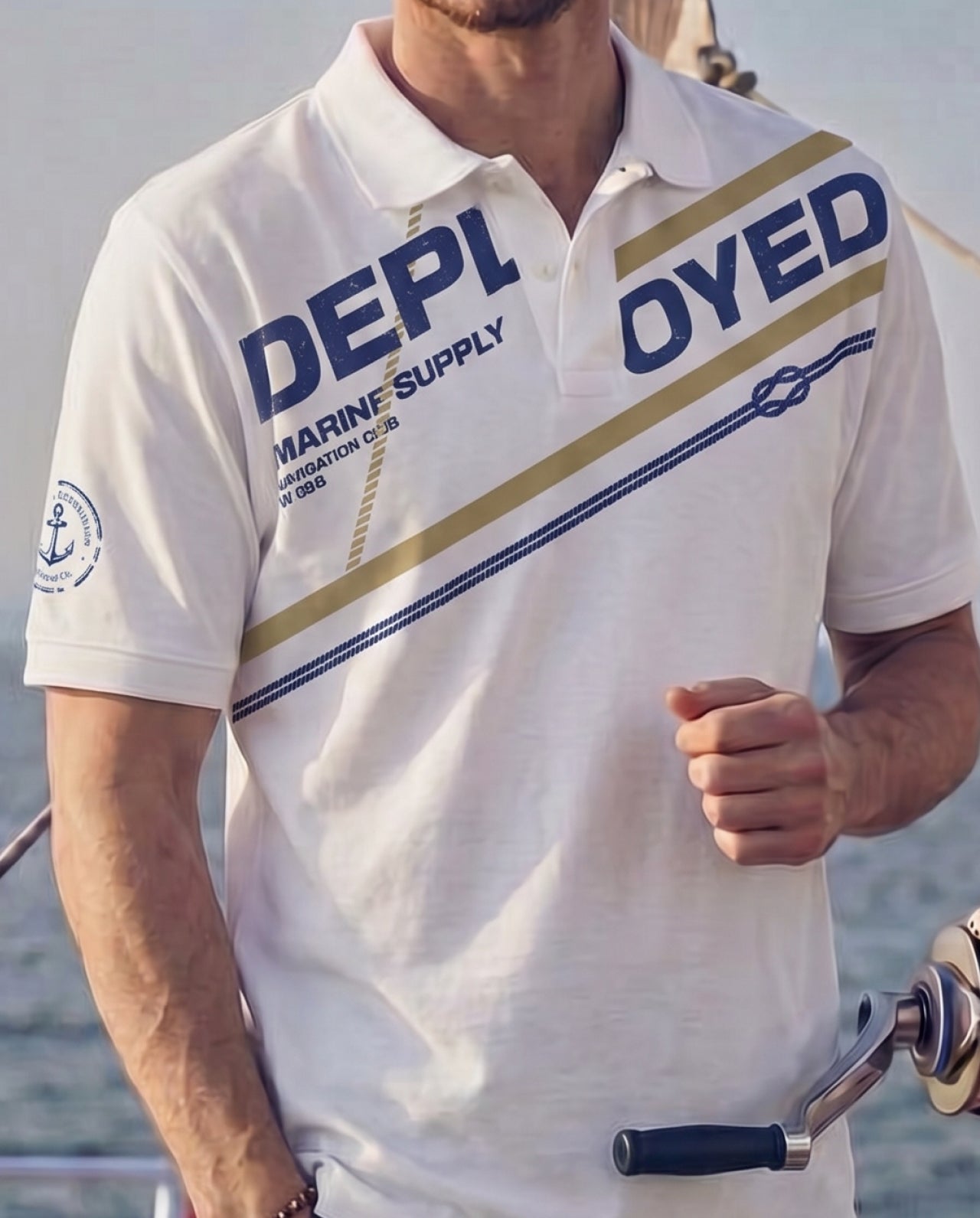 Marine Supply Polo T-Shirt - White