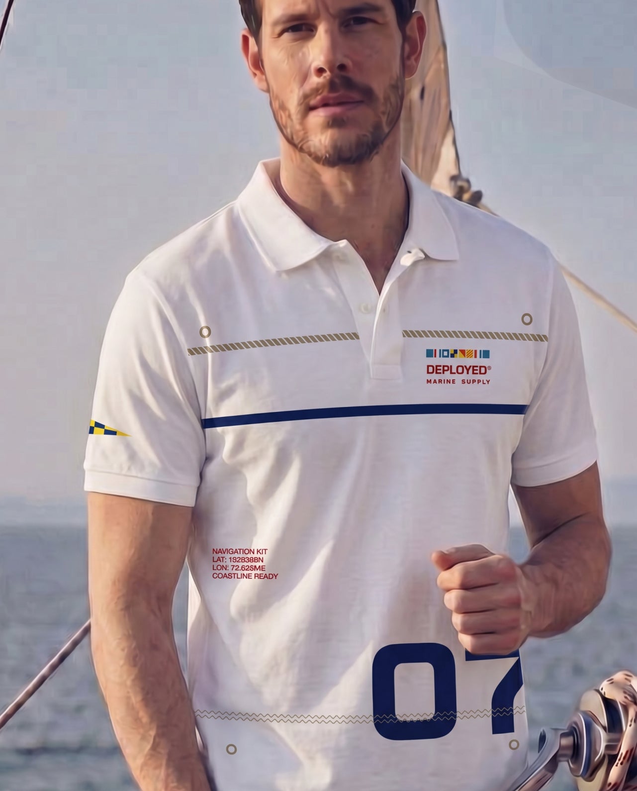 Marine 07 Signature LuxeSoft Cotton T-Shirt - White