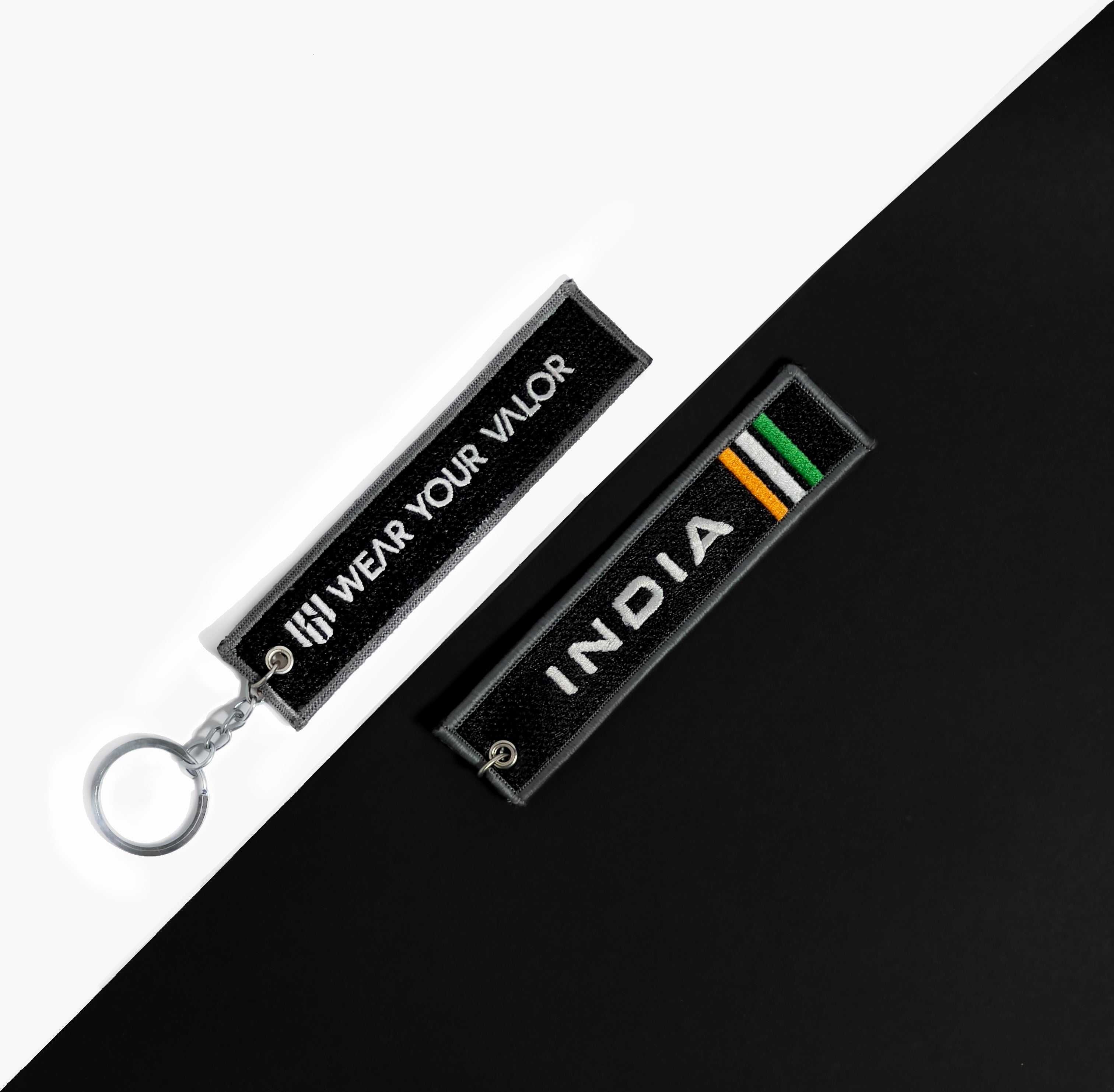 Wear Your Valor India Embroidery Keychain