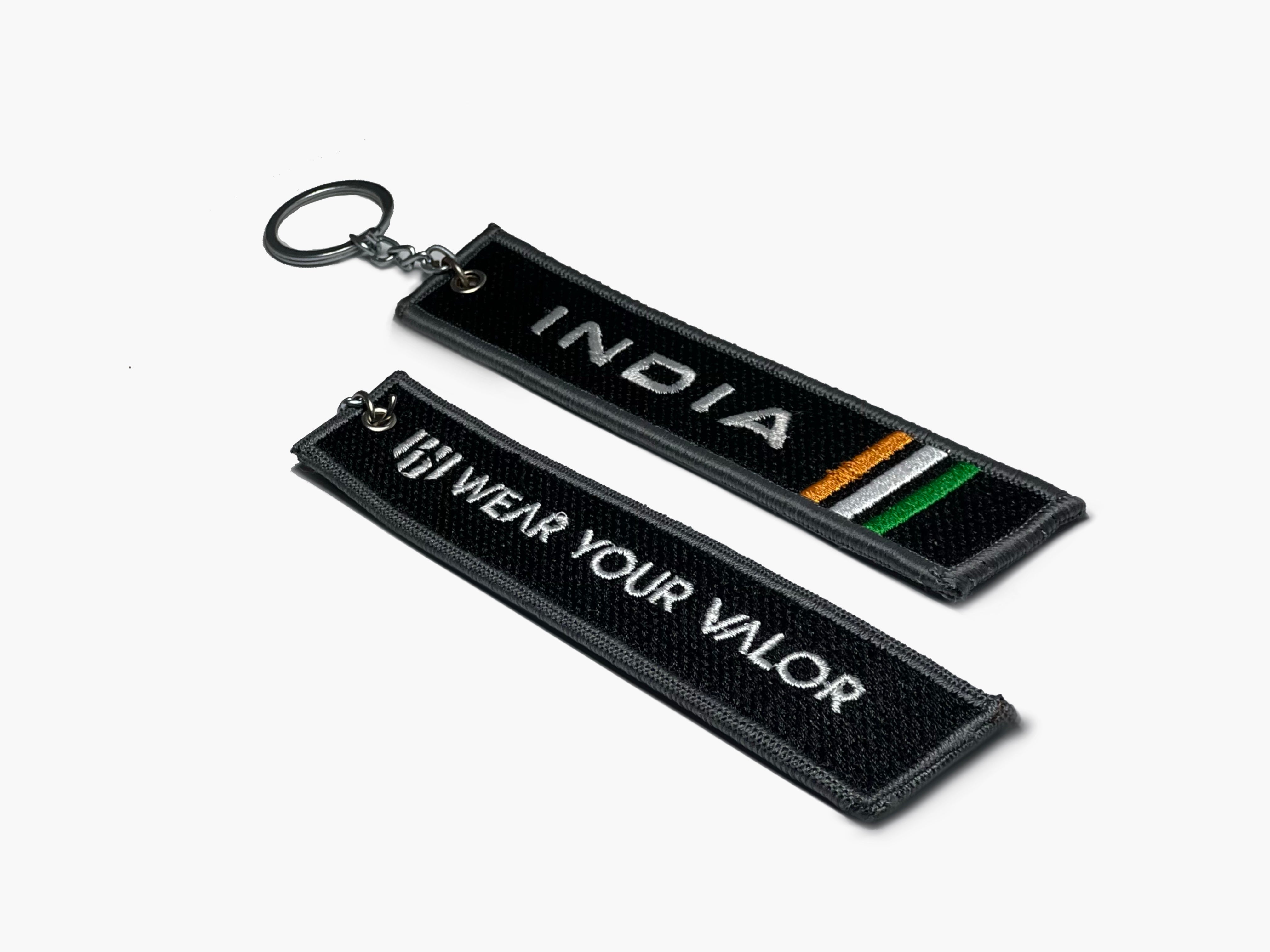 Wear Your Valor India Embroidery Keychain