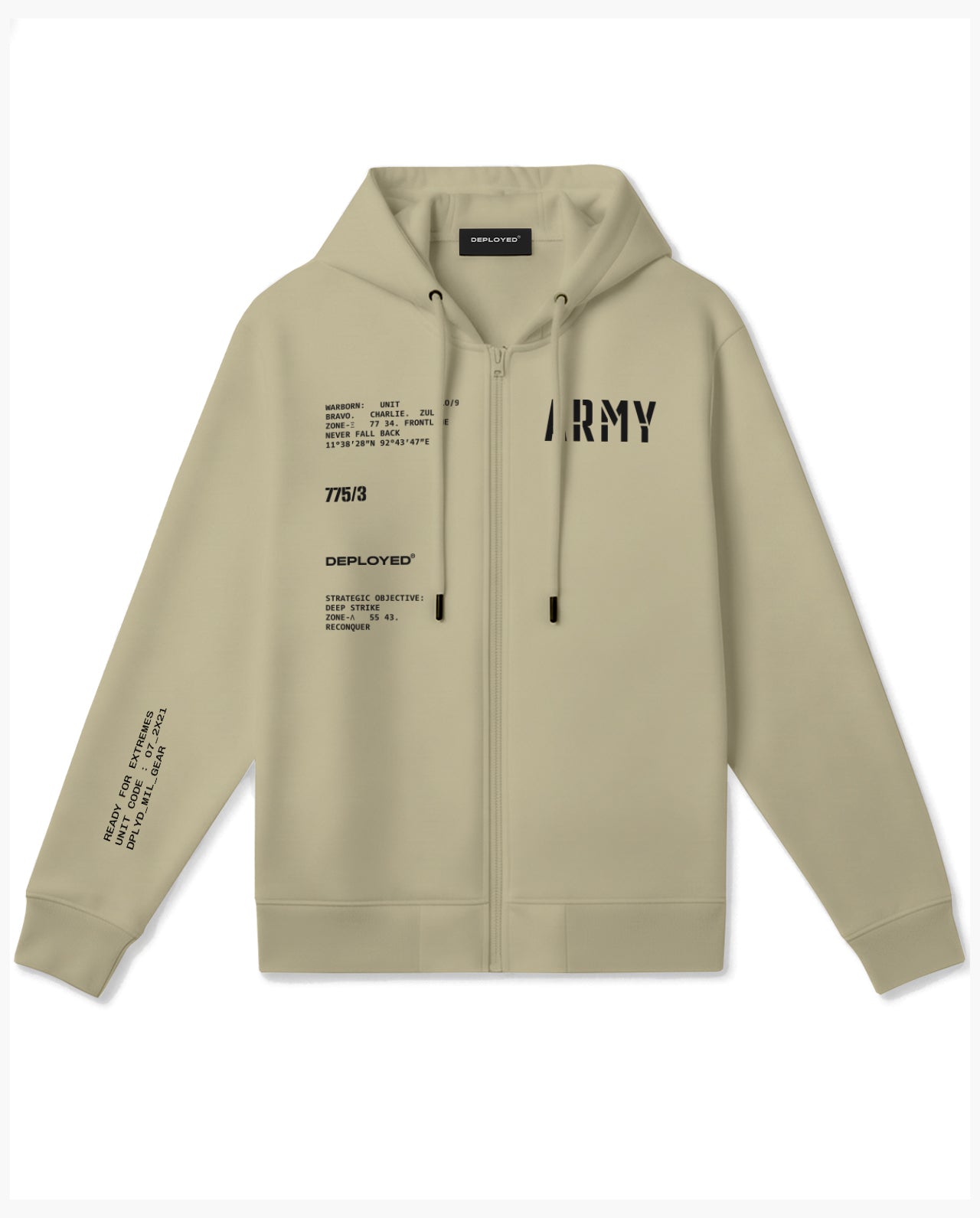 Army Unit Zipper Hoodie