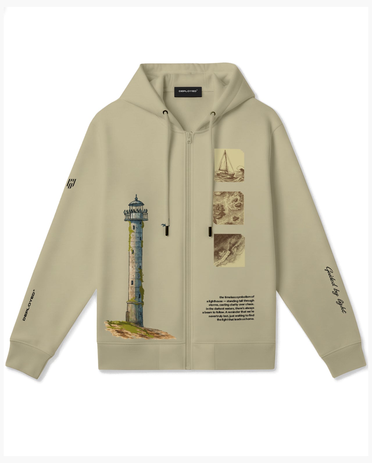 Guided By Light Zipper Hoodie