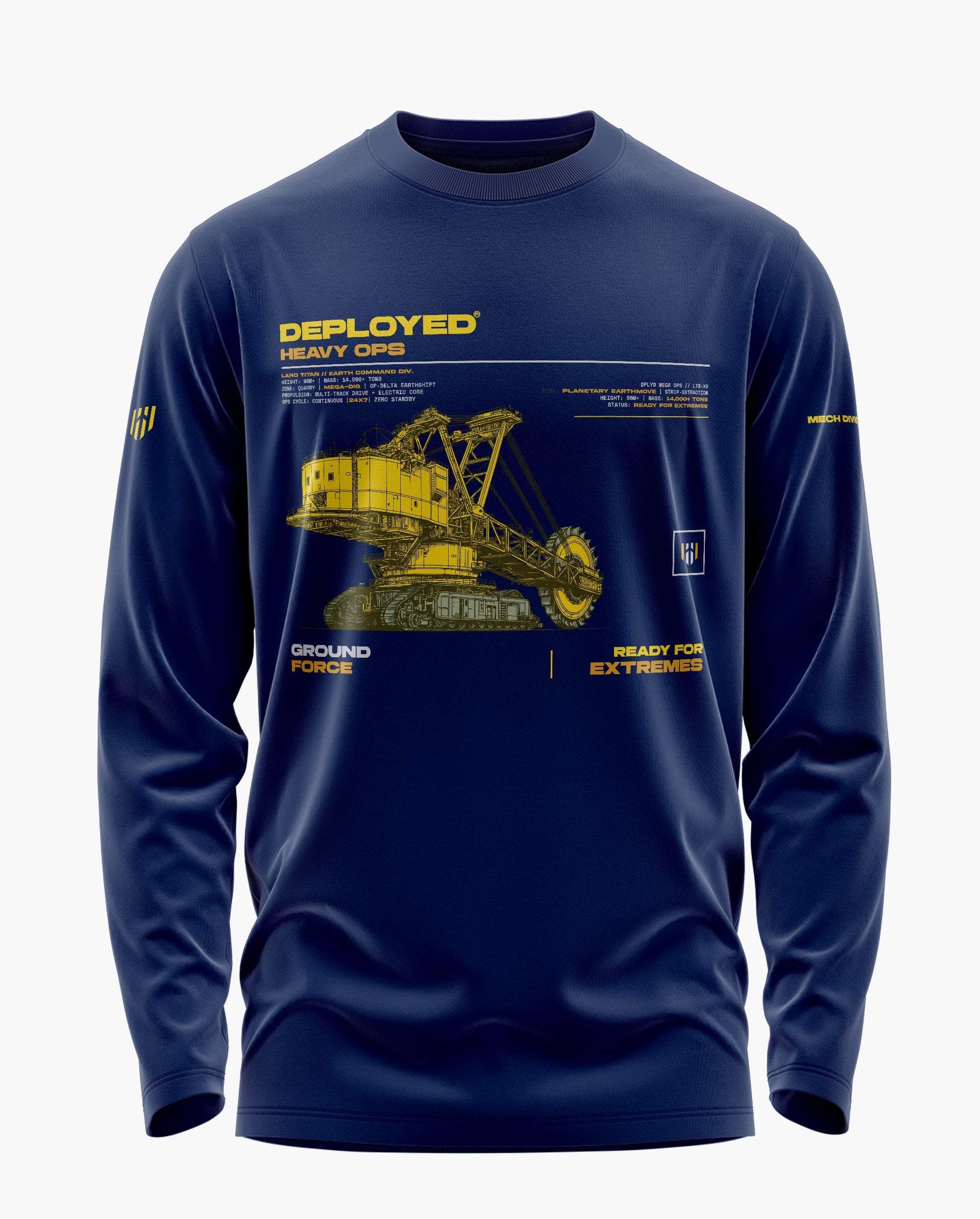 Land Titan Deployed Signature Luxesoft Cotton Full Sleeve T-Shirt