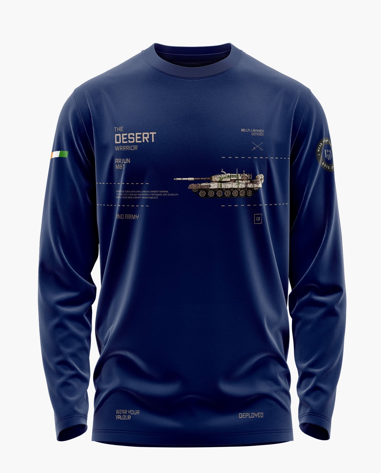 Arjun Mbt-The Desert Warrior Signature Luxesoft Cotton Full Sleeve T-Shirt  - CS