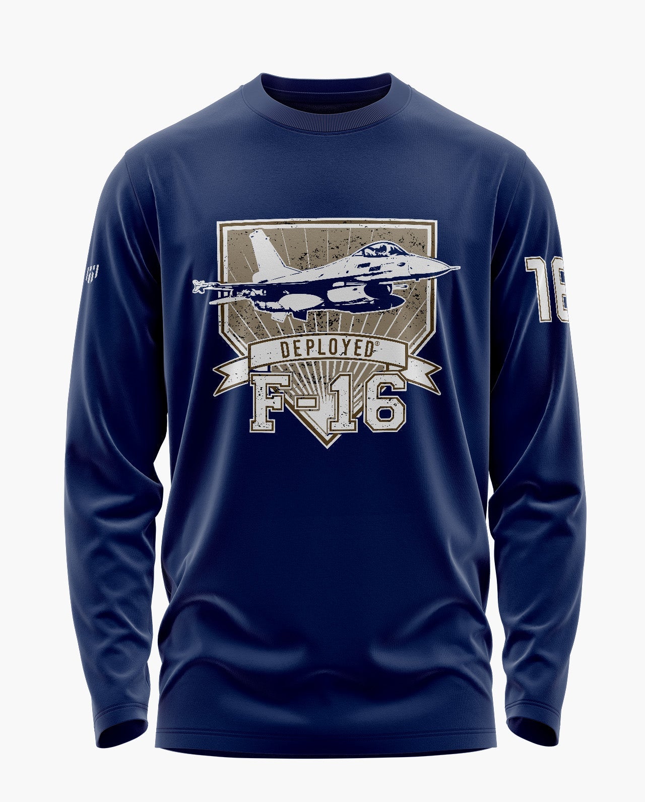 F-16 Falcon Vintage Signature Luxesoft Cotton Full Sleeve T-Shirt  - CS