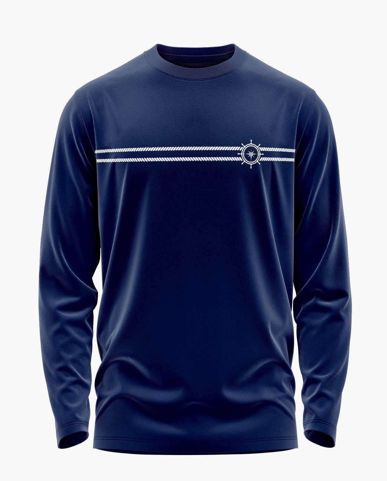 Captain Compass Signature Luxesoft Cotton Full Sleeve T-Shirt - CS