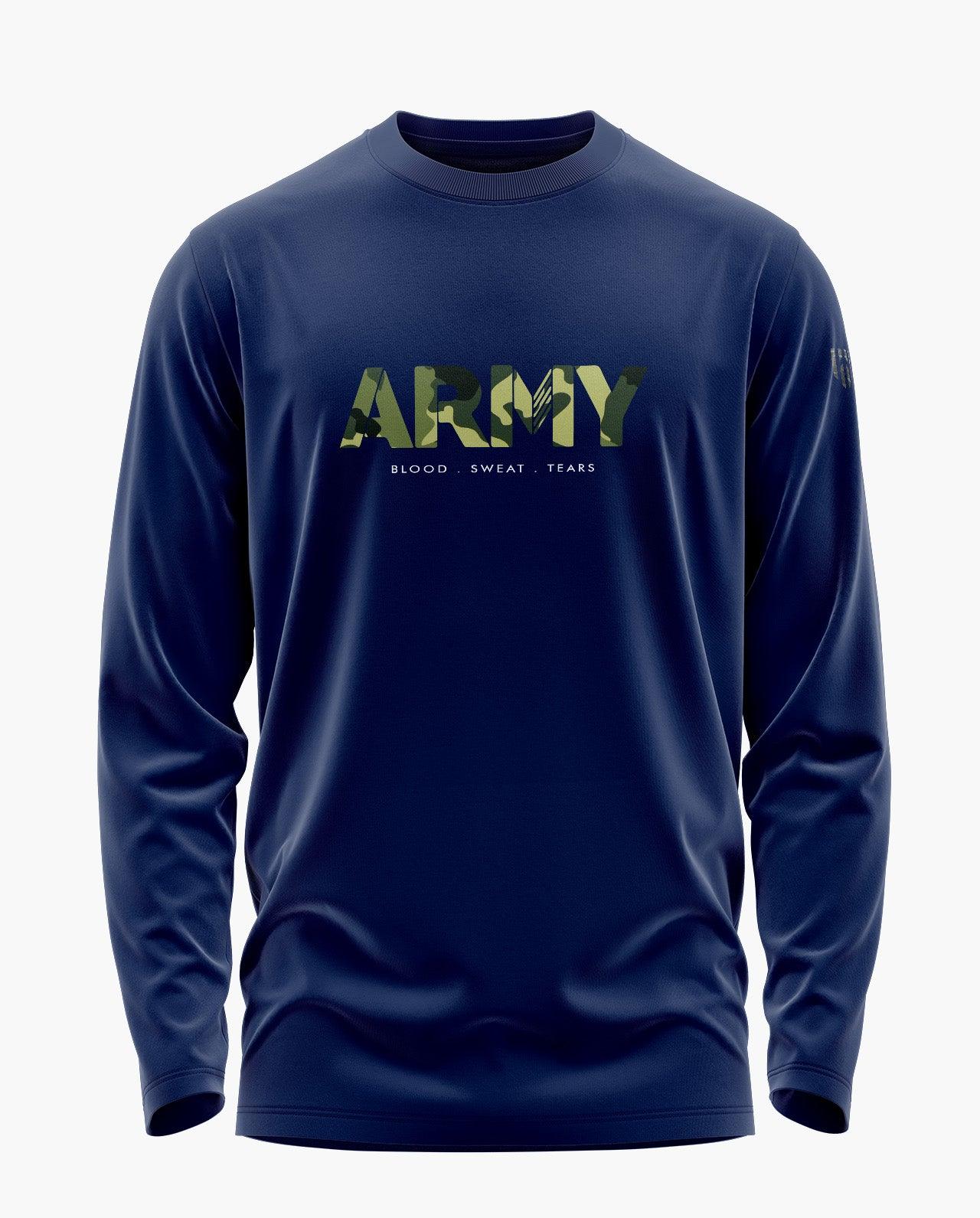 Army Camo Signature Luxesoft Cotton Full Sleeve T-Shirt - CS