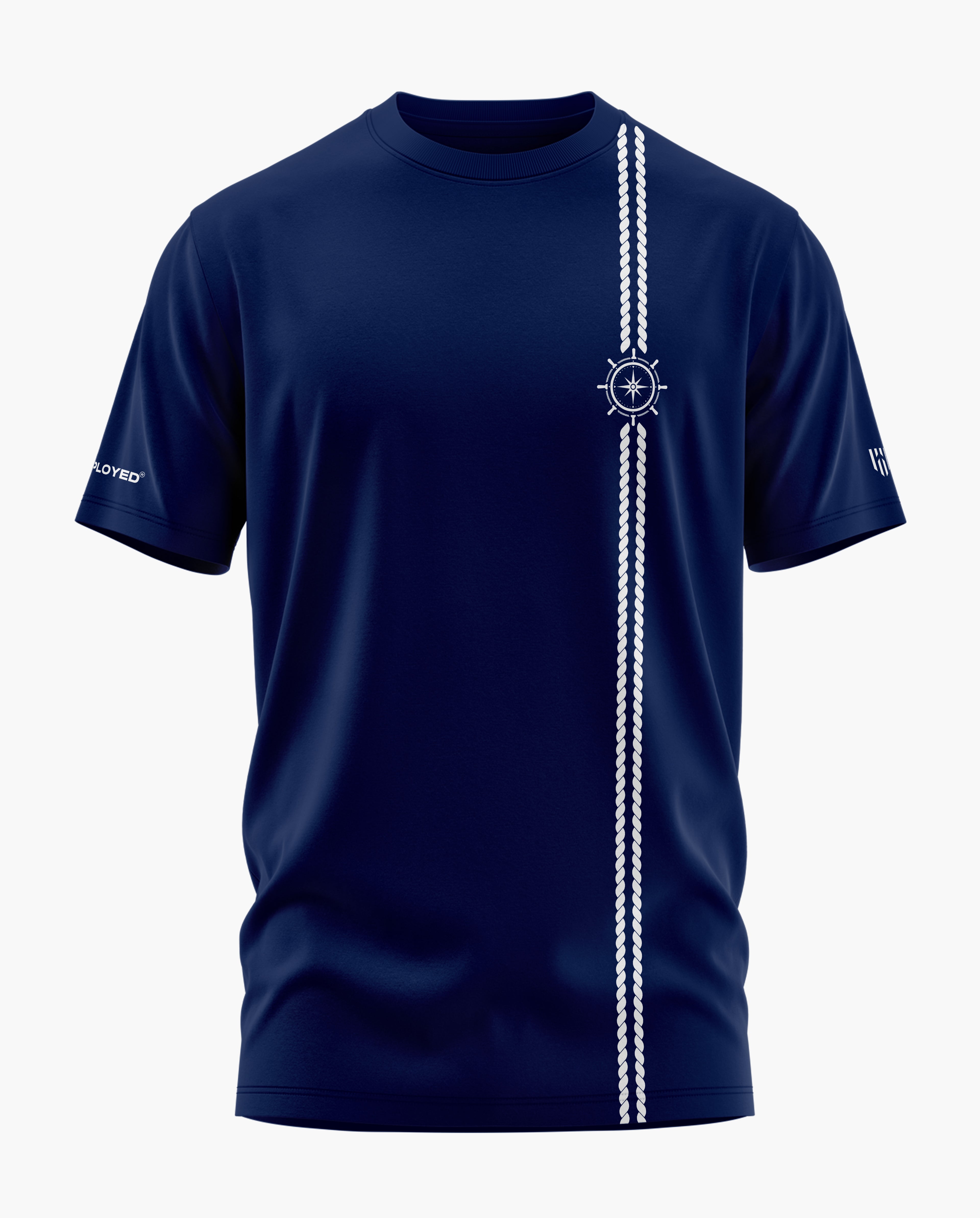 Captain Compass Vertical Signature LuxeSoft Cotton T-Shirt