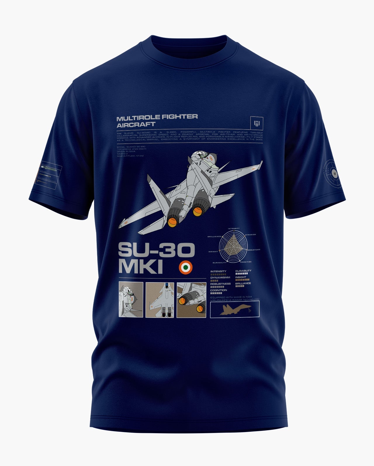 SU-30 MKI AIRBORNE ELEGANCE Signature LuxeSoft Cotton T-Shirt  - CS