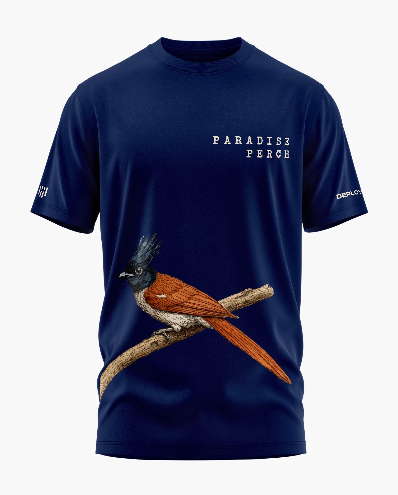 PARADISE PERCH Signature LuxeSoft Cotton T-Shirt - Navy Blue