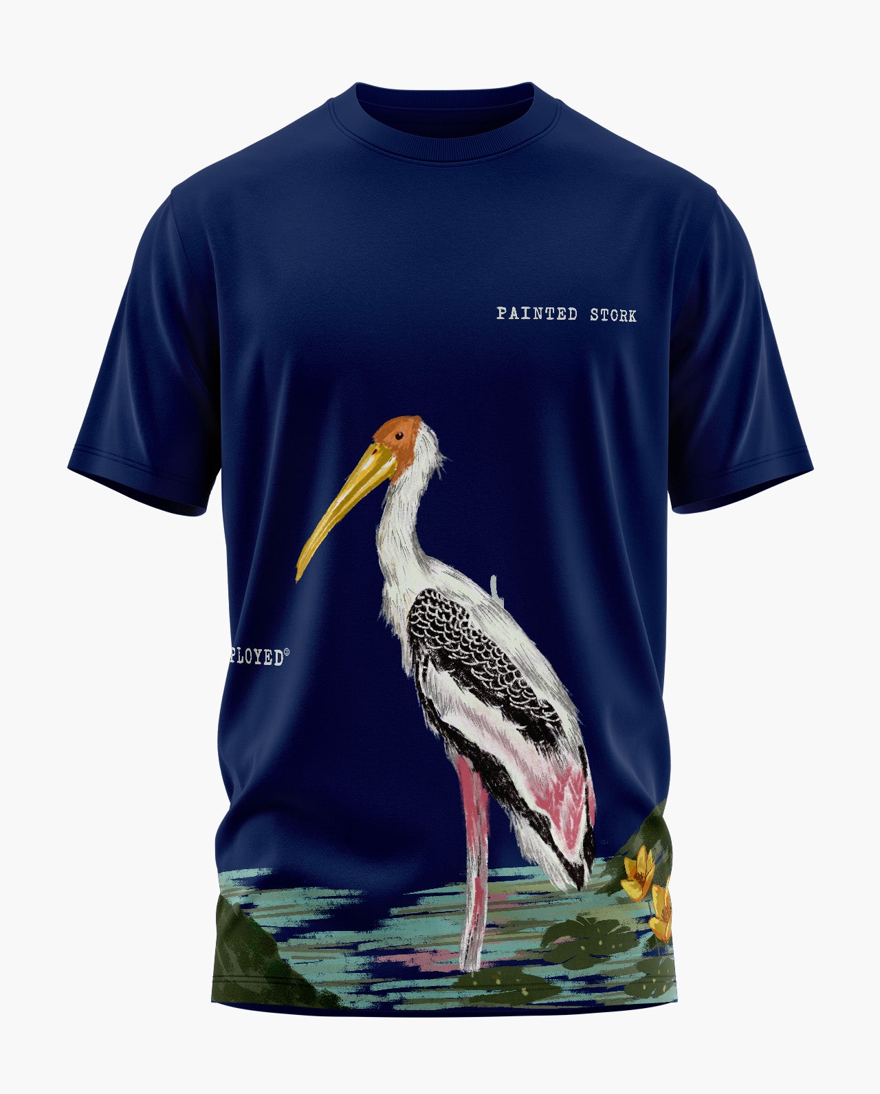 WINGS OF THE WETLAND Signature LuxeSoft Cotton T-Shirt - Navy Blue
