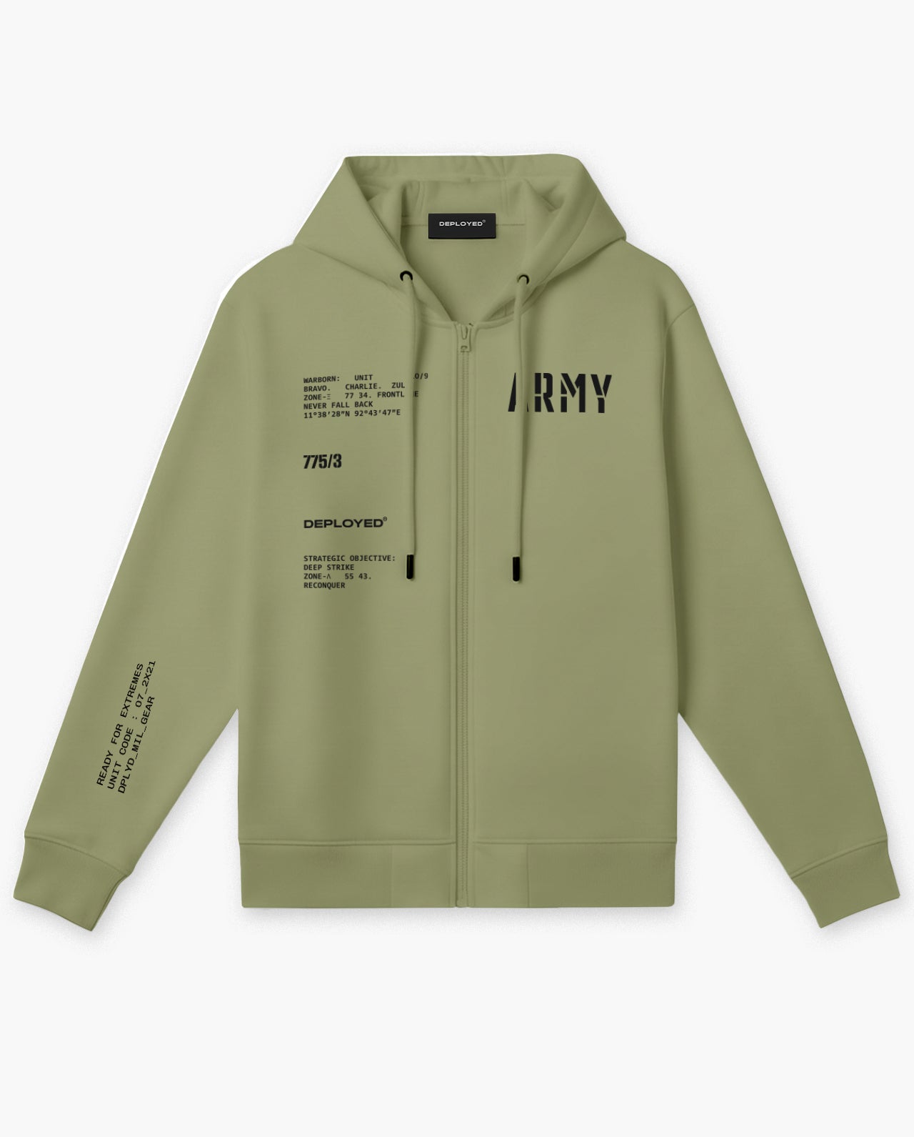 Army Unit OG Zipper Hoodie