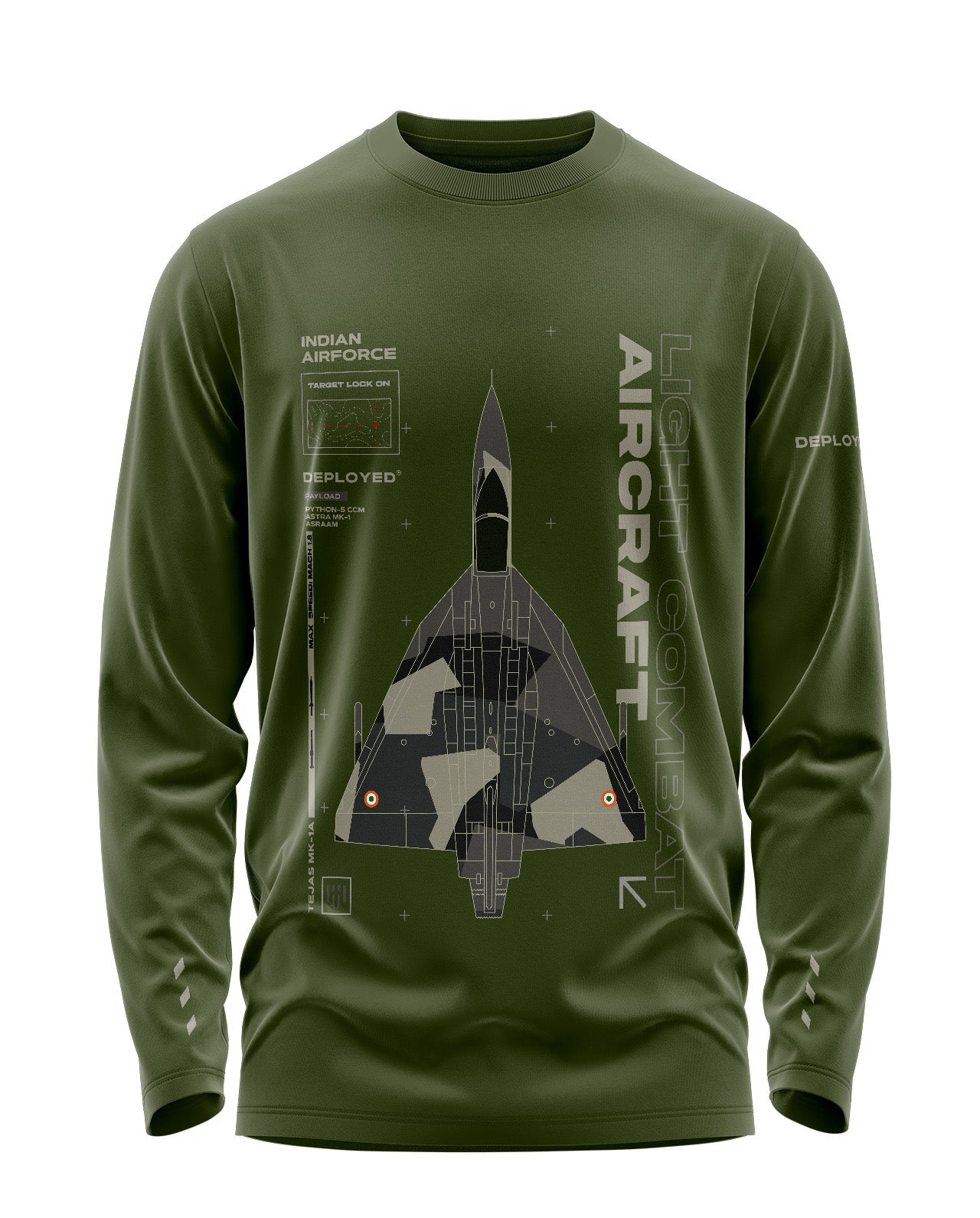 Sr-003-Camo-Tejas Signature Luxesoft Cotton Full Sleeve T-Shirt - CS