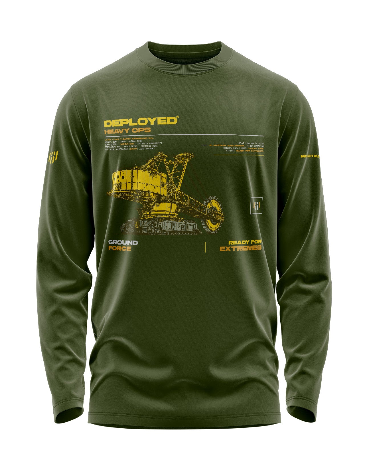 Land Titan Deployed Signature Luxesoft Cotton Full Sleeve T-Shirt
