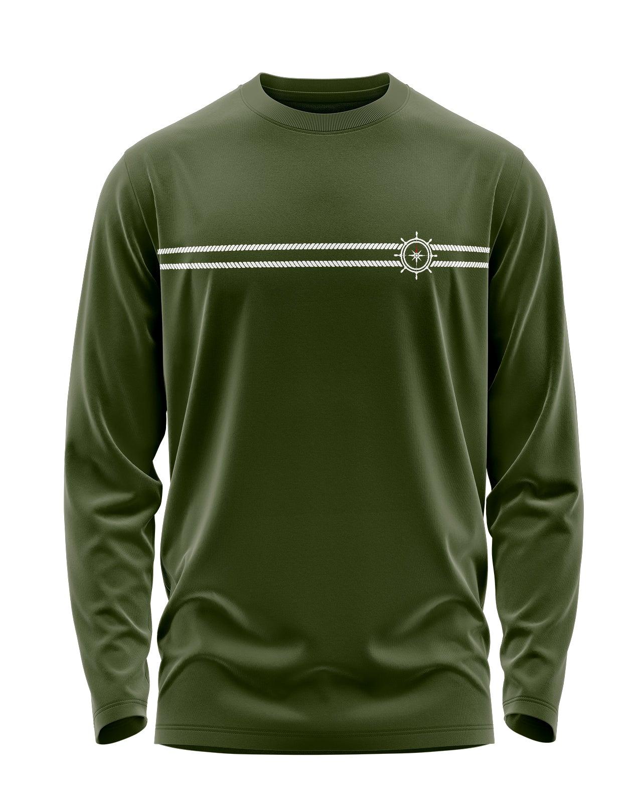 Captain Compass Signature Luxesoft Cotton Full Sleeve T-Shirt - CS
