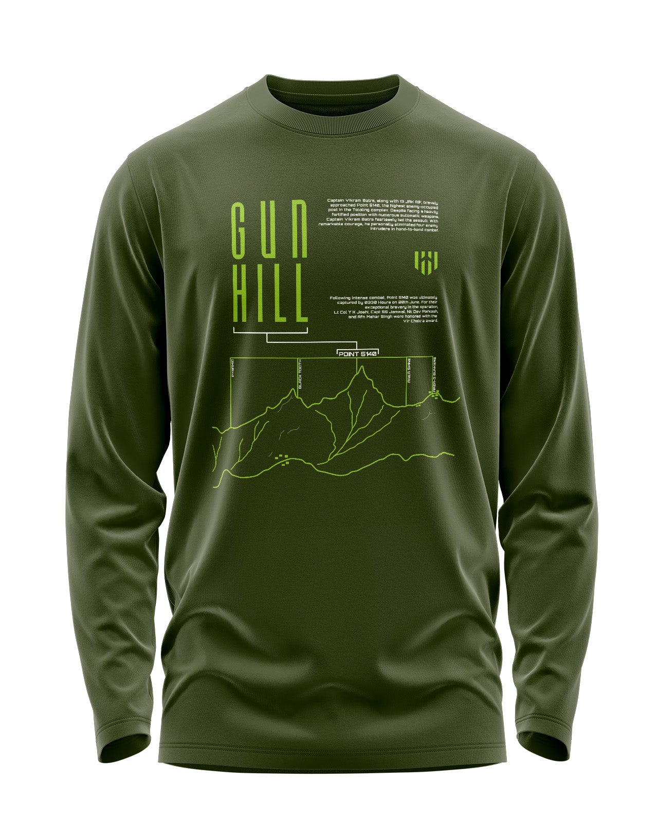 Gun Hill-Kargil Signature Luxesoft Cotton Full Sleeve T-Shirt