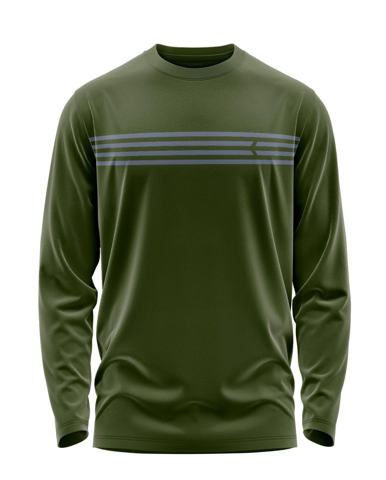 Logo Stripe Full Sleeve T-Shirt - Aero Armour